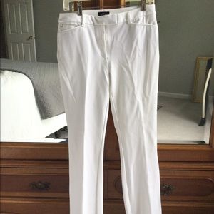 White House Black Market Slim Boot Cut White Pants